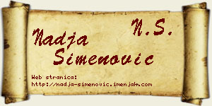 Nadja Simenović vizit kartica